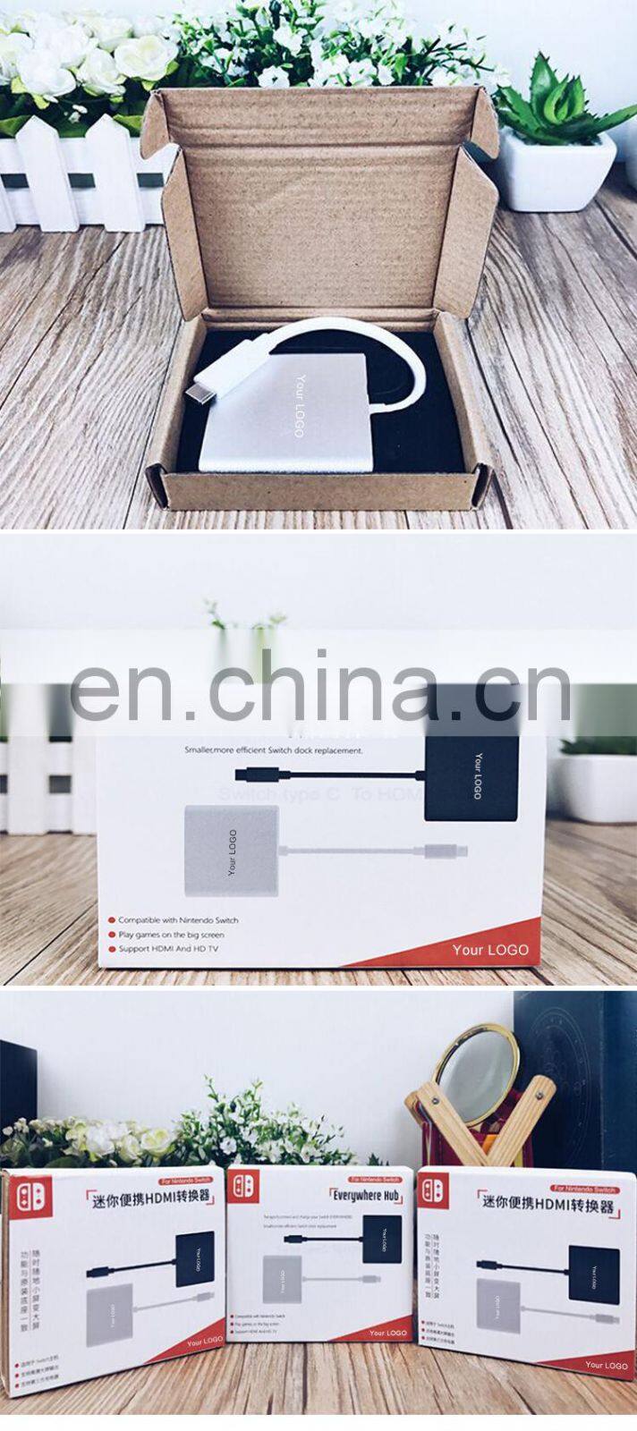 Aluminum multiport PB USB 3.0 Hub sabrent 4-Ports Speed 5Gbps usb 3.0 hub type c adapter for PC laptop with on/off switch