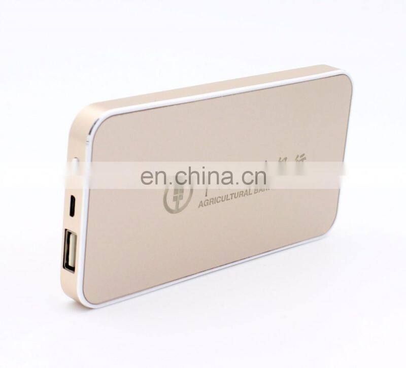 2020 super thin metal power bank oem logo micro usb mobile power charger customized color