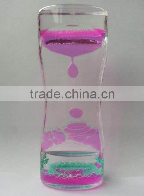 Promotional Gifts Sand Timer Hourglass, Liquid Oil Hourglass