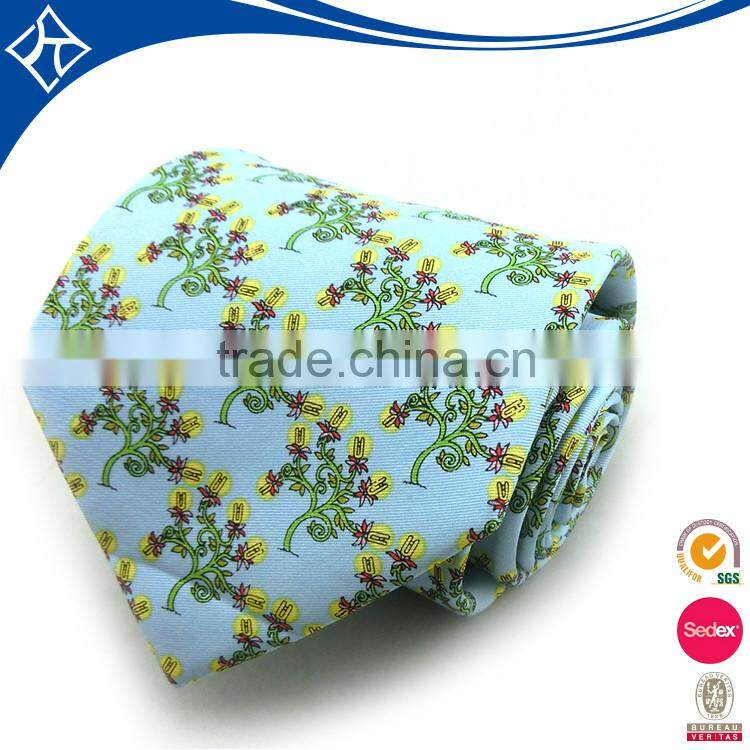 Latest promotional sublimation floral designer silk necktie