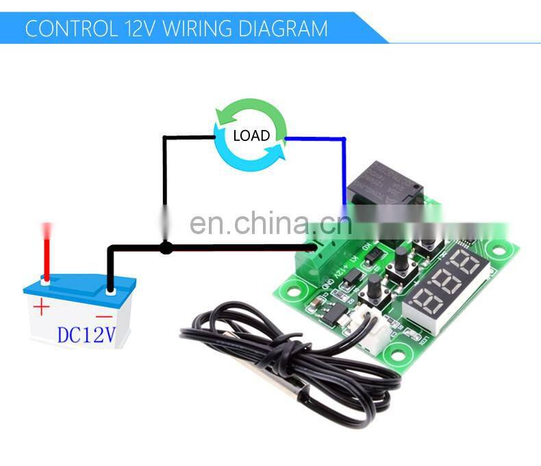 W1209 DC 12V heat cool temp thermostat temperature control switch temperature controller thermometer thermo controller