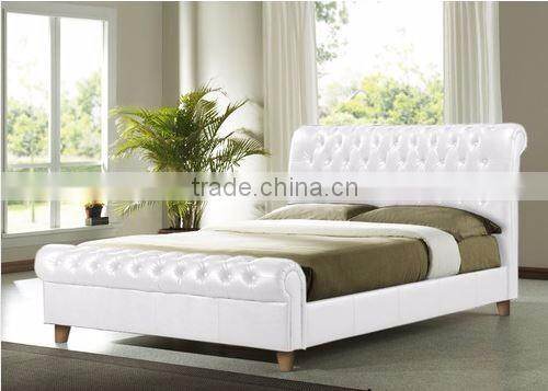 Bedroom Furniture Modern Design Cream Leather Big Bed Modern Bed Designs For Hotel
