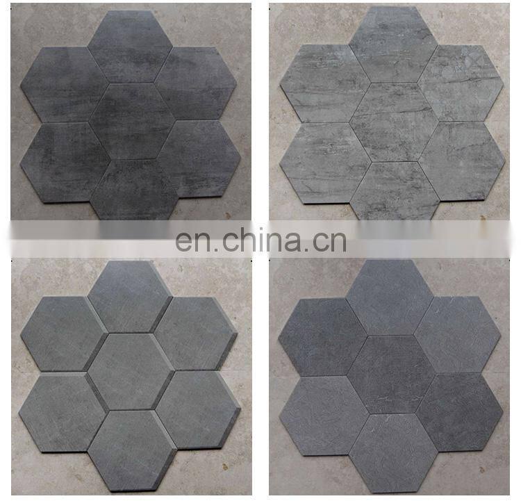 simple Nordic antique hexagon shape 300*260*115 tile art exhibition library floor tiles