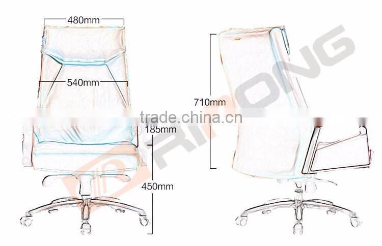 2016 popular modern commercial furniture high back leather swivel office executive chair