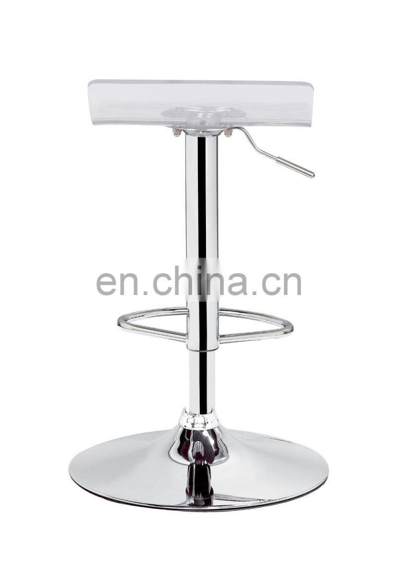 Good Quality Clear Transparent Acrylic Used Swivel Bar Stool with Low Backrest
