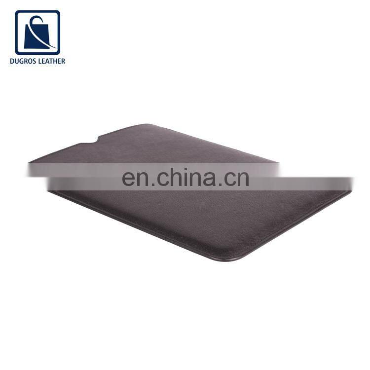 2021 New Arrival Matching Stitching Suede Lining Fashion Style Unisex Wholesale Genuine Leather Tablet Sleeve Bag