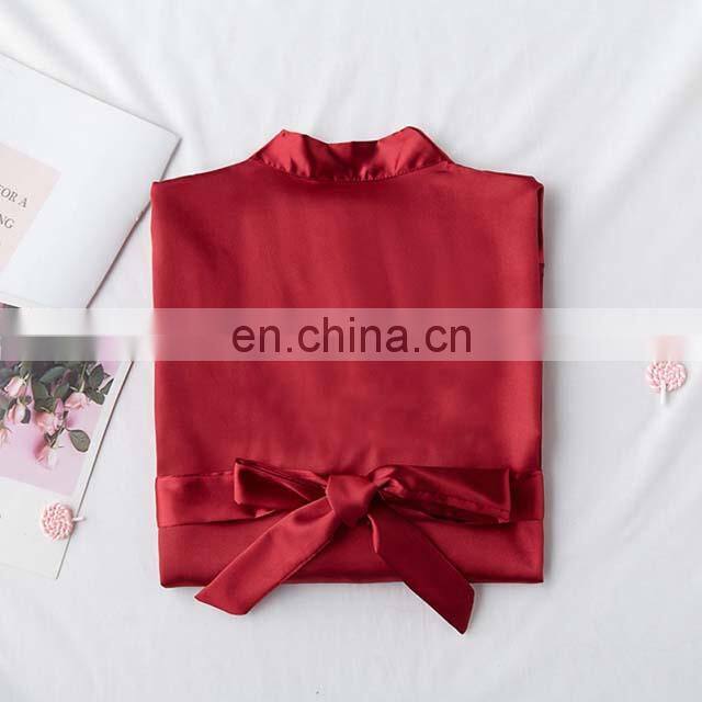 Loq moq Custom Personalized Embroidery robe Wedding Bridesmaid Satin Bridal Robe