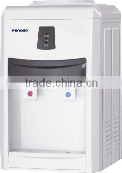 Portable mini desktop hot and cold water dispenser with refrigerator