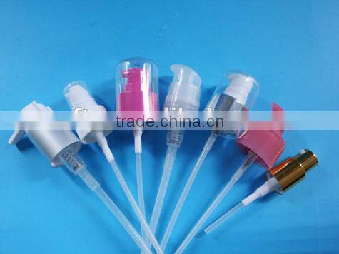 24mm water transfer printing treatment pump with special half cover, plastic external spring cream pump