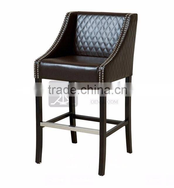 BC-053 Vintage High End Genuine Leather Bar Stool