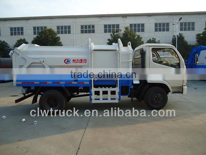 Dongfeng 4000L 4x2 compactor garbage truck with bin lifter