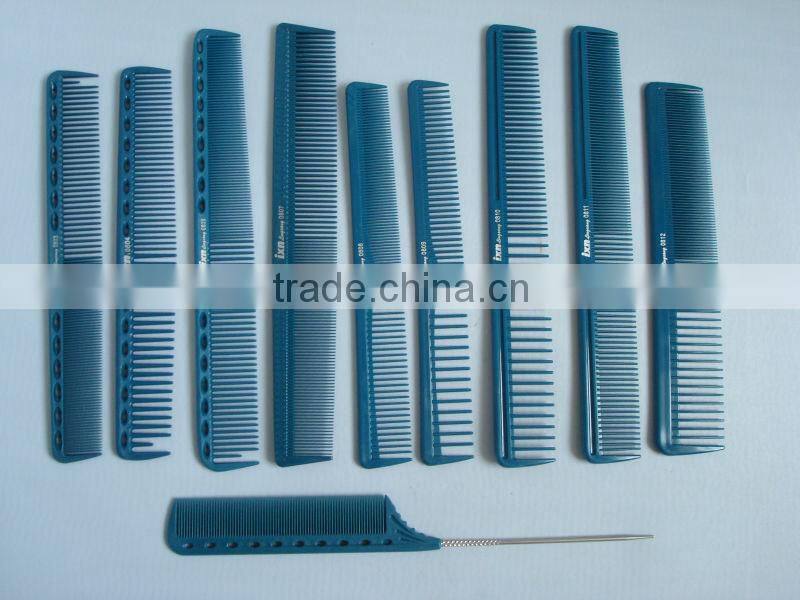 Blue hair cutting comb set