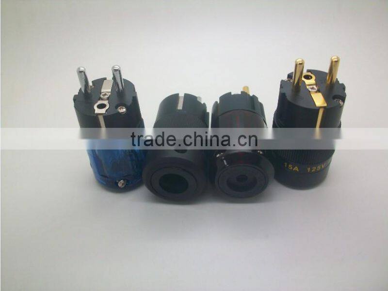 Top technology UL Listed Schuko sound plug connector/Germany loud speaker plug/EU speaker plug