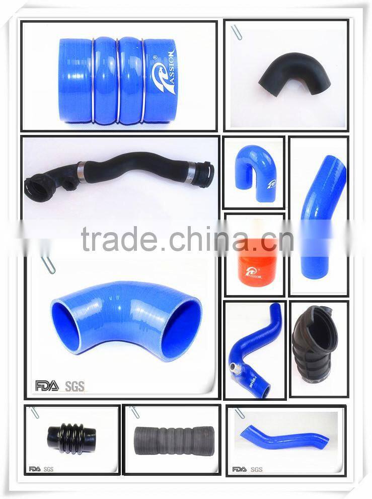 China Blue/Red/Black Automotive Custom Formed Soft Silicone Water Tube