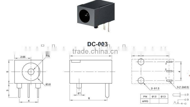 Audio male 5.5mm dc power jack