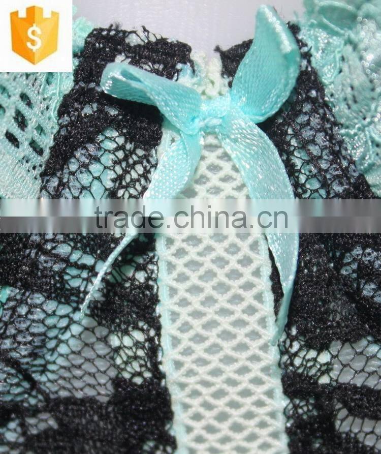 Wholesale Sexy Womens Underwire Lingerie Set Cool Lace Bra Underwear G-string Ladies Sleepwear Nightwear