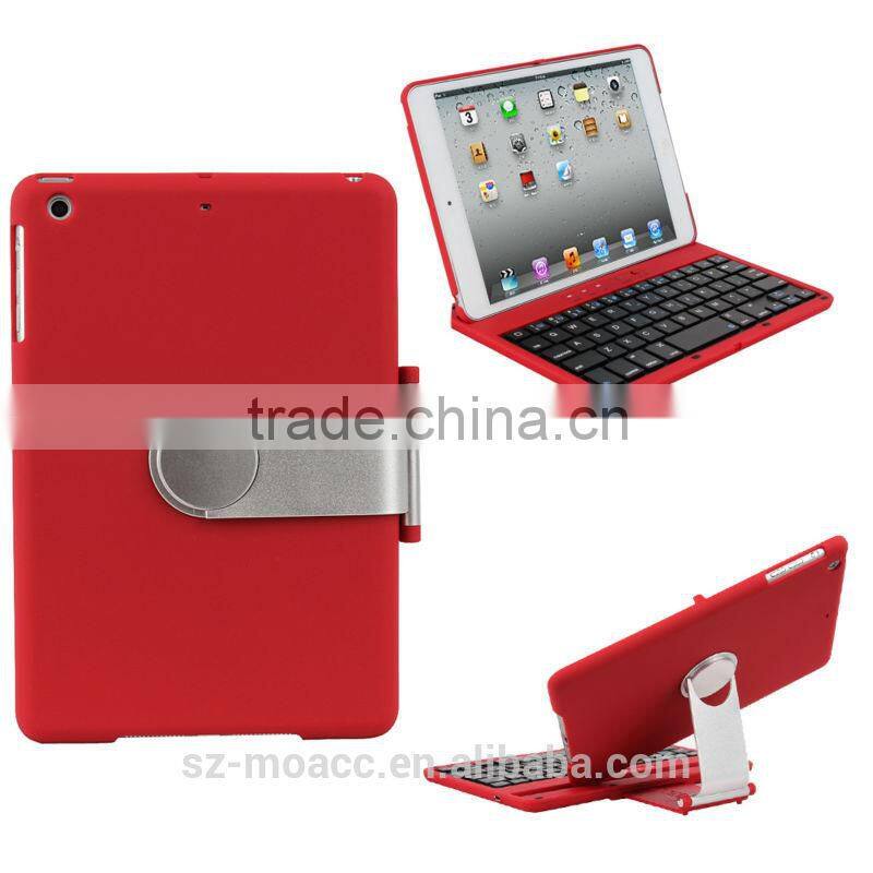 For iPad mini 2 Bluetooth Keyboard Case Cover with Stand and 360 Degree Rotating, bluetooth keyboard case for ipad mini 2