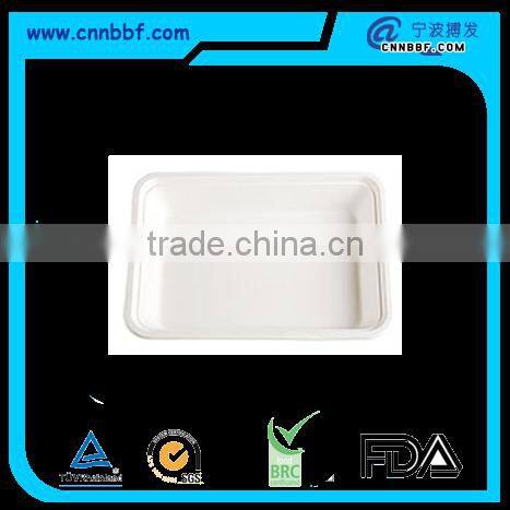 Biodegradable bagasse rectangle dinner plates sugarcane tableware