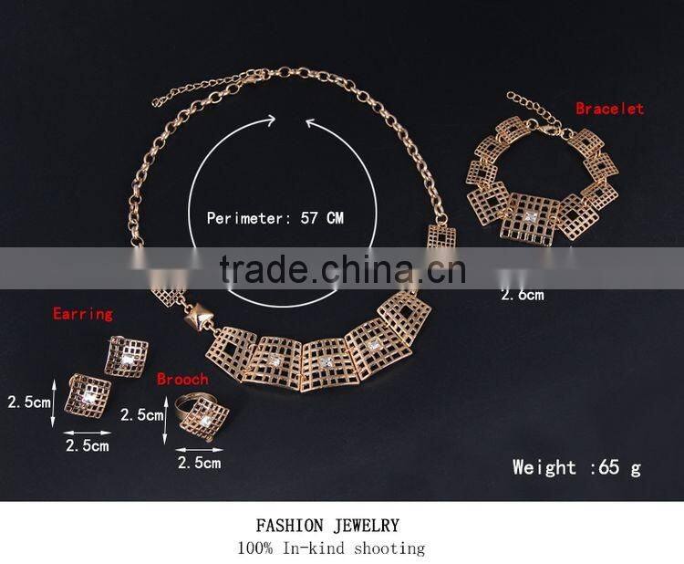 Hot Selling High Quality Alloy Jewelry Set With Gold Plated Jewelry Sets Dubai Custom Jewelry Set