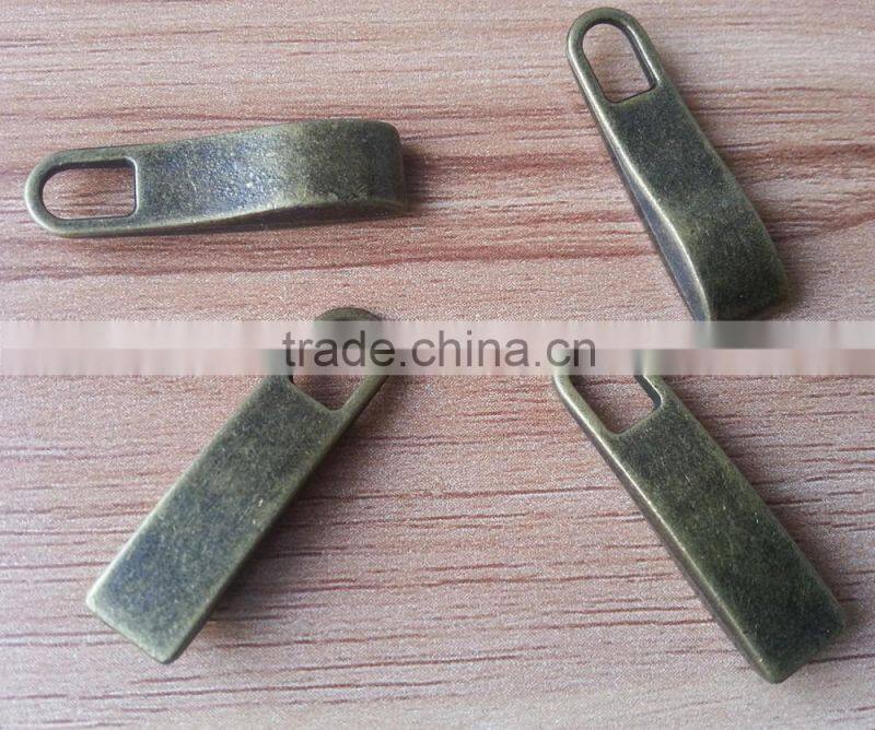 Oxy Brass NF color Zinc Alloy Material Metal Zipper Puller -- Z1519