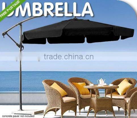 NEW OUTT 3 METER CANTILEVER OUTDOOR UMBRELLA PATIO GARDEN MARKET SUN SHADE BEIGE