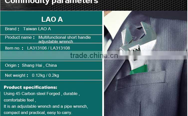 LAOA 6InchMini Wrench Monkey Wrench Household With Scale Adjustable Spanner Hardware Tools