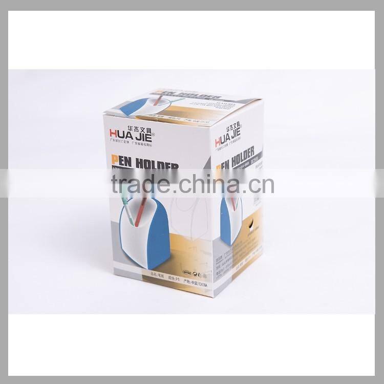 Customized office stationery desk decoration plastic pen holder