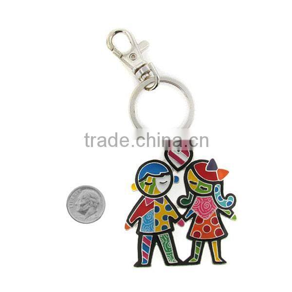 Queen bear gold clear rhinestone keychain