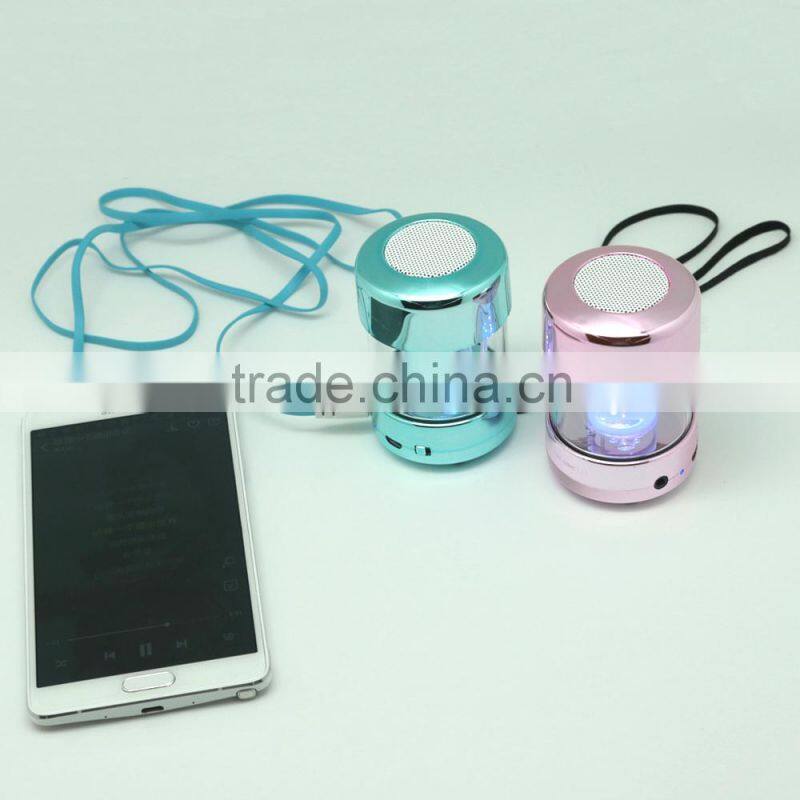 wireless rechargeable mini portable bluetooth speaker with LED light