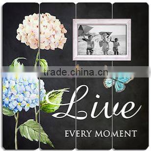 Antique distressed wood hanging photo frame for factory price