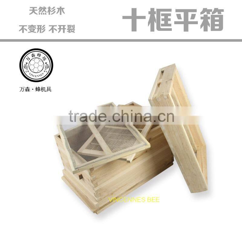 High quality standard ten frame single level Chinese fir wooden beehive