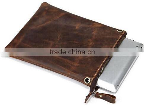 Genuine Leather Men Briefcase Messenger Portfolio Bag