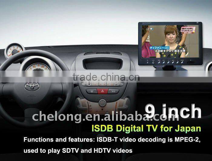 9 taxi lcd monitor video player inch lcd touch screen monitor portable with one CCD camera car tv
