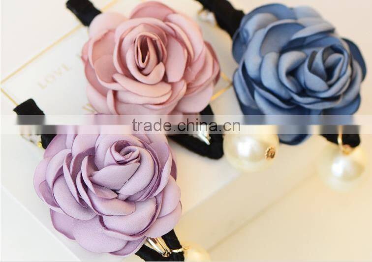 ladies fancy flower pearls hair grip hair clip bulk hair accessory for sale