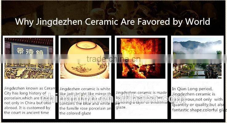 European style ceramic vase with flower pattern for hotel deco