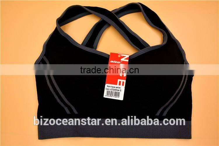 Womens new padded top athletic vest custom fit gym sports bra
