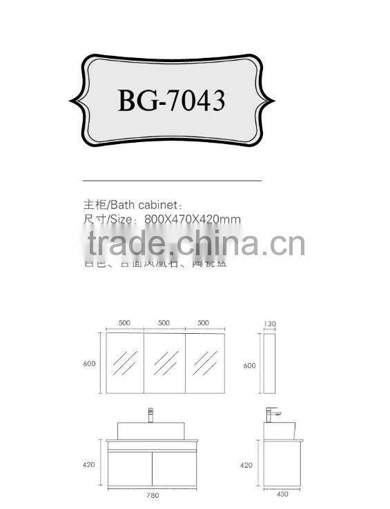 Multi-Layer solid wood Bathroom mirror vanity cabinet Top bath vanity