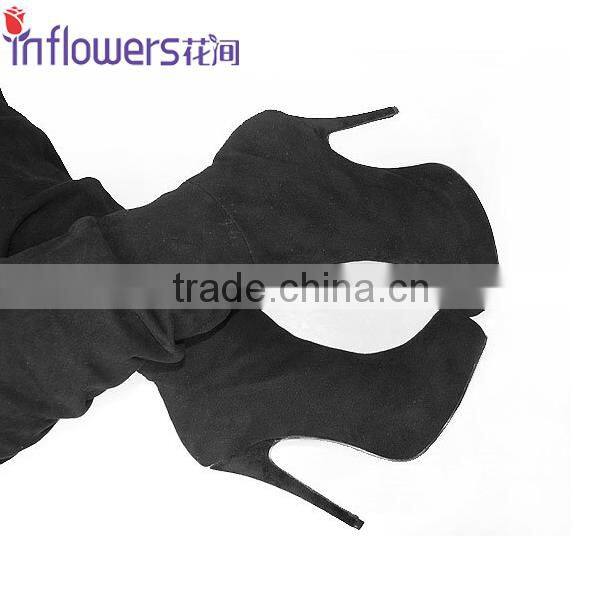 Brown color women boot shoes lady fashion boot