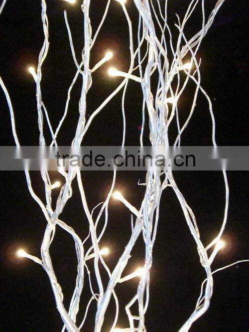 battery-operated silver willow branch