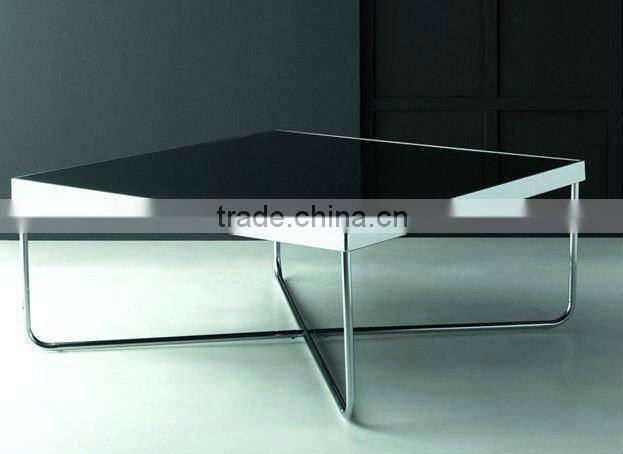 brass and glass coffee tables, rotating glass coffee table, square glass coffee table CT-070