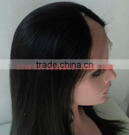 Fashion 100% human hair U part lace front wigs