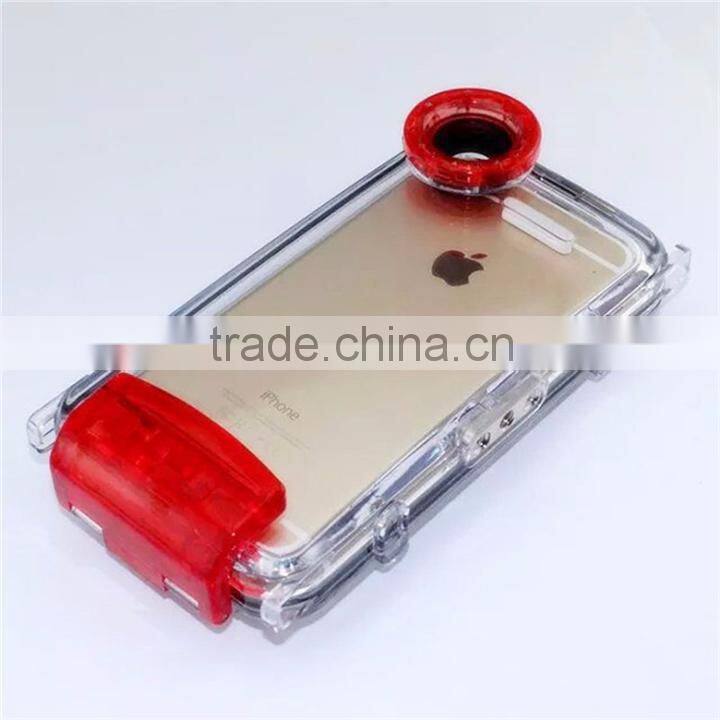 2015 New Arrival Waterproof 40M Underwater Anti-reflection Window Glass Housing Case Cover for 6 Plus 5.5inch