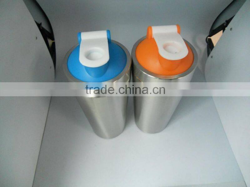 2016 New Design Stainless Steel Shaker Sport Cup Protein Powder Shaker