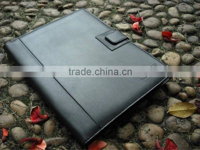 New Designated Leather Conference Folder with Card Holder, Pen Loop