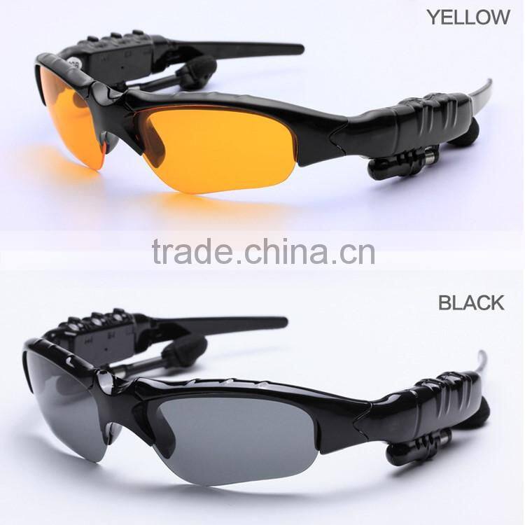 Stock and Fast Delivery Promotional Stylish Sunglasses Headset Bluetooth Headset with Bluetooth 4.0 and Li-Battery
