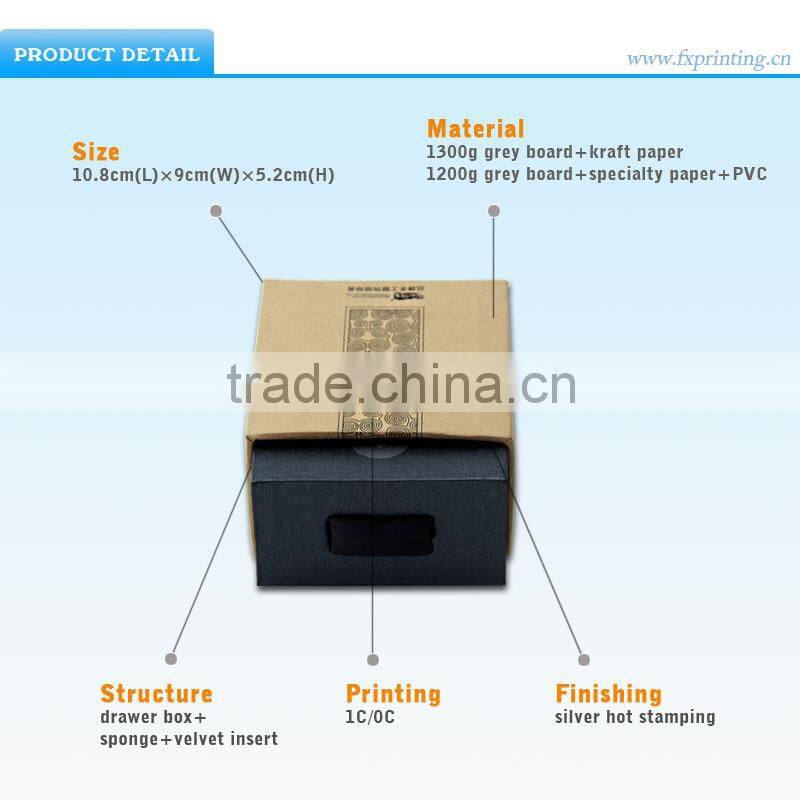 Pretty Silver Hot Stamping Craft Buy Kraft Paper Jewelry Box