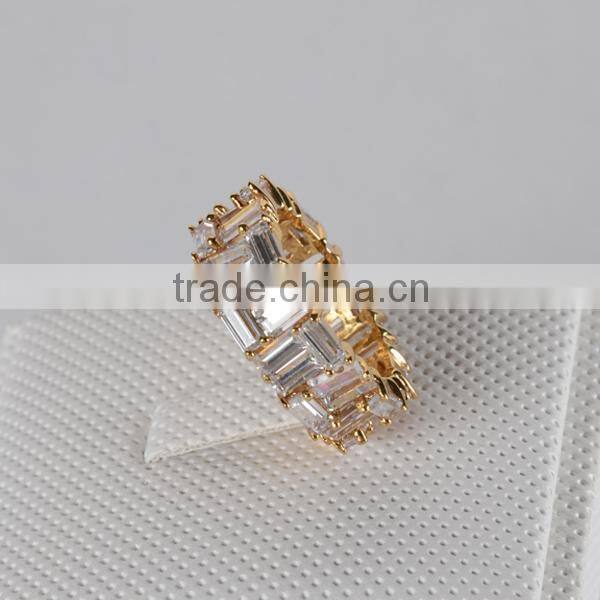Wholesale Jewelry Princess Cut CZ Diamond Silver ring