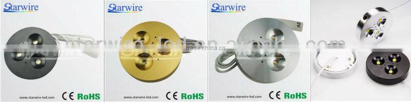 3*1W recessed mounted 12v led puck lights CE RoHS