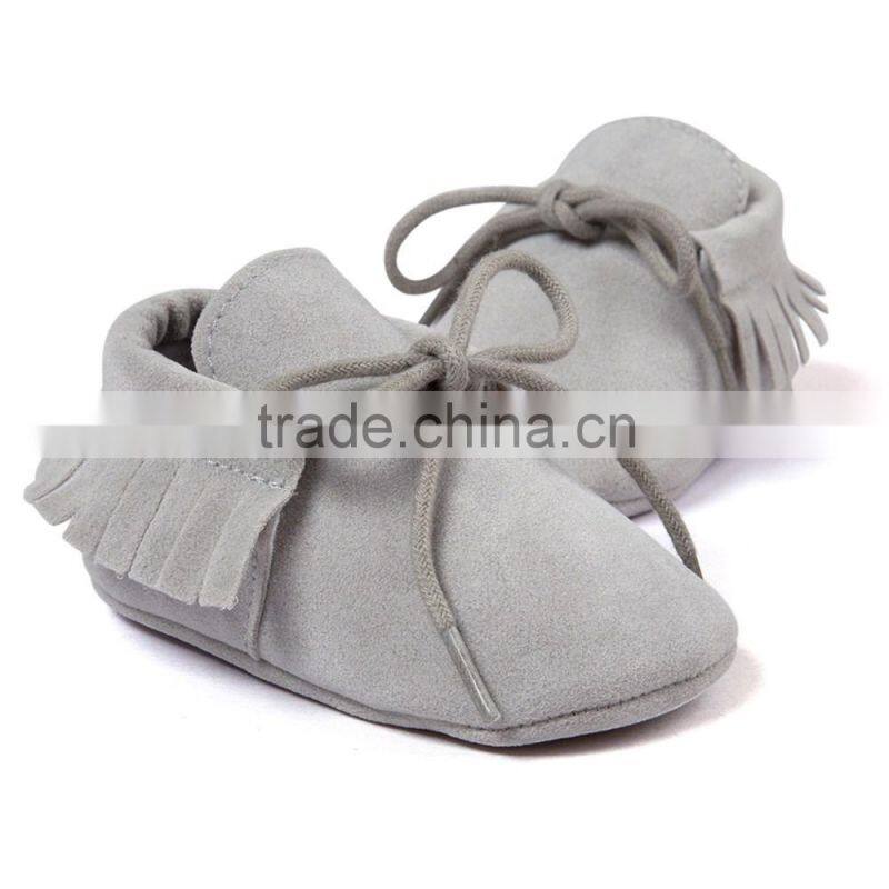 2016 Fashion Newborn Unisex Infant Baby Lace-up Mocassins Soft Sole Anti-Slip Tassels Prewalker Toddler Shoes