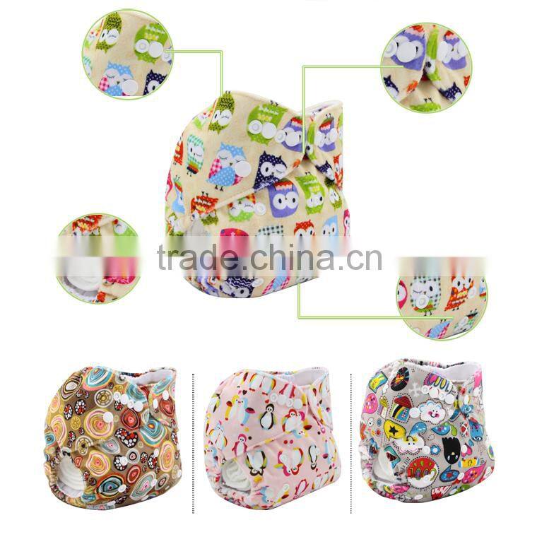MPL-01 eco organic minky fabric baby reusable washable cloth pocket diaper nappy with insert
